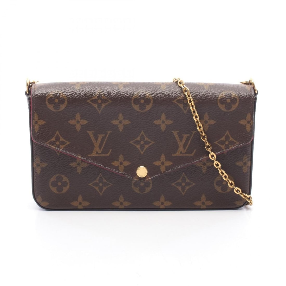 Louis Vuitton Pochette Felicie Monogram Fuchsia Shoulder Bag/Handbag, Coated Canvas and Leather,: --- Catalog ---Category: SizeSize (HxWxD): 12cm x 21cm x 3cm / 4.72'' x 8.26'' x 1.18''Category: DesignType: Handbag, Pochette, Shoulder bagColor: Brown, Fuchsia, MonogramGender: WomenMaterial: Monogr