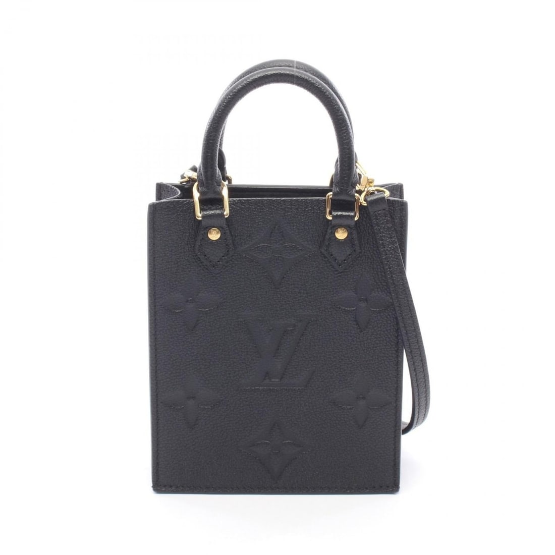 Louis Vuitton Petite Sac Plat 2-Way Handbag, Leather, Monogram Empreinte, Women's, Black, M81417: --- Catalog ---Category: SizeSize (HxWxD): 17cm x 14cm x 5cm / 6.69'' x 5.51'' x 1.96''Category: DesignType: HandbagColor: Black, NoirGender: WomenMaterial: Monogram Empreinte Category: GeneralMPN: M8