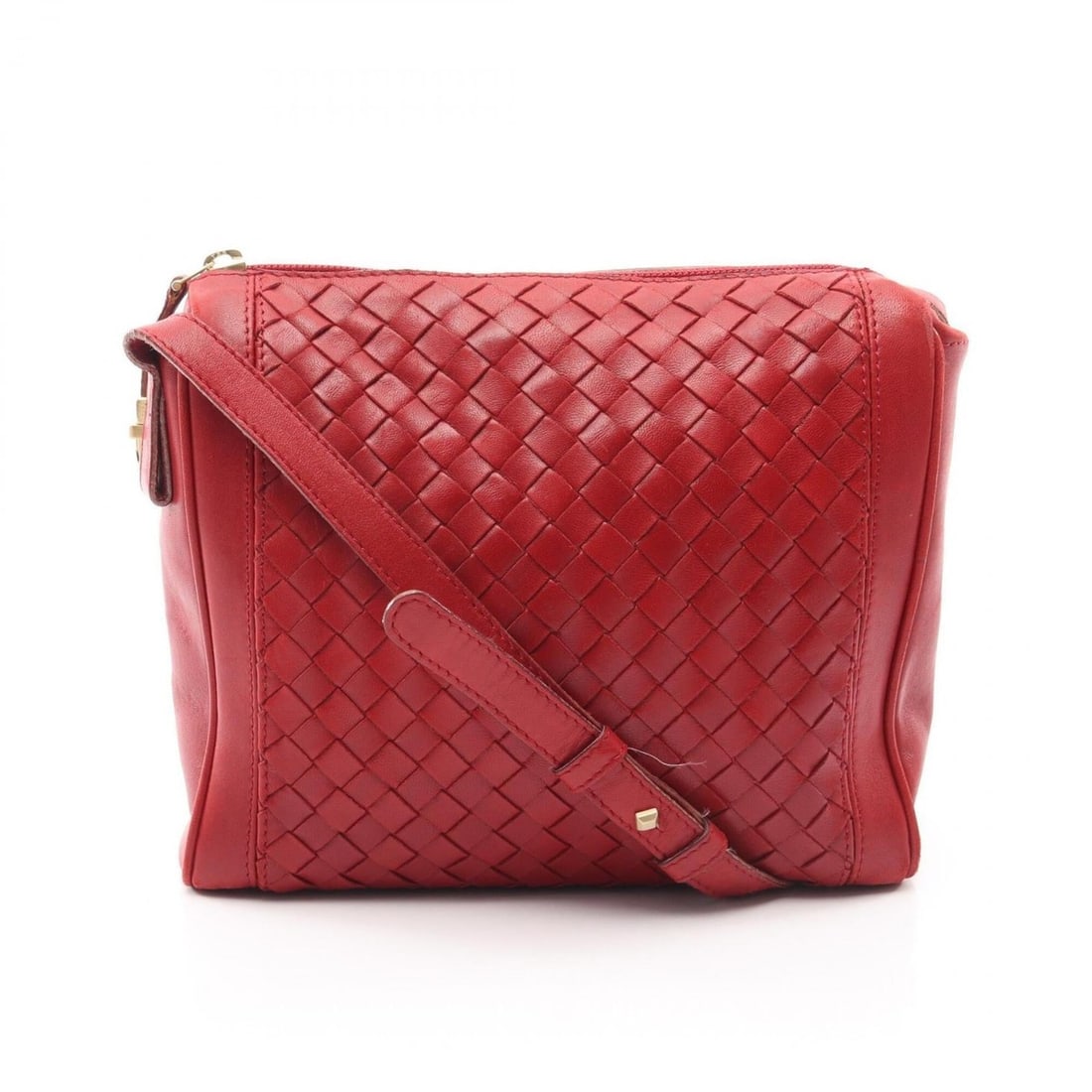Bottega Veneta Intrecciato Shoulder Bag/Handbag, Leather, Women's, Red: --- Catalog ---Category: SizeSize (HxWxD): 18cm x 21cm x 7cm / 7.08'' x 8.26'' x 2.75''Category: DesignType: Handbag, Shoulder bagColor: Red colorGender: WomenMaterial: Intrecciato Category: GeneralBr