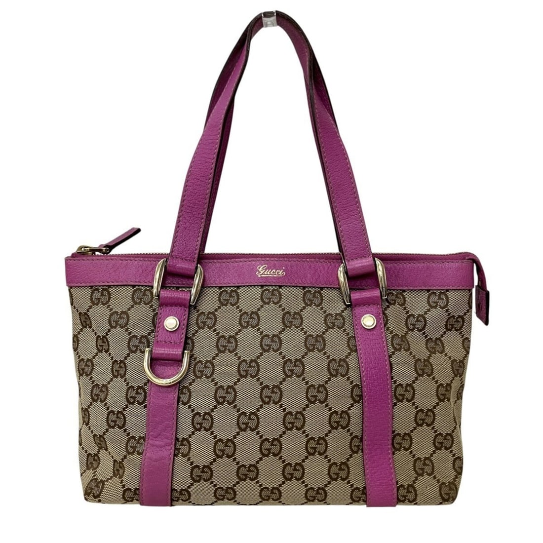 Gucci GUCCI Handbag GG Canvas Leather 141471: --- Catalog ---Category: SizeHandle Drop: 16.00cm / 6.30''Size (HxWxD): 17cm x 28cm x 9cm / 6.69'' x 11.02'' x 3.54''Handle Length: 38cm / 14.96''Category: DesignType: HandbagColor: Beige, PinkGender:
