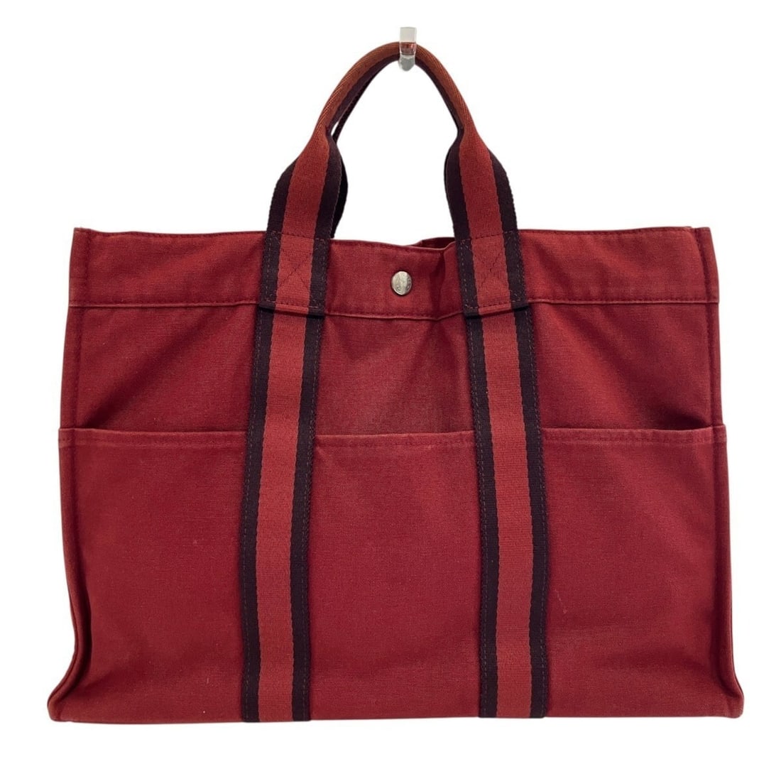 Hermes HERMES Fourre-Tout MM handbag, canvas: --- Catalog ---Category: SizeSize (HxWxD): 30cm x 43cm x 10cm / 11.81'' x 16.92'' x 3.93''Handle Length: 28cm / 11.02''Category: DesignType: HandbagColor: Red colorGender: WomenMaterial: Canvas Catego
