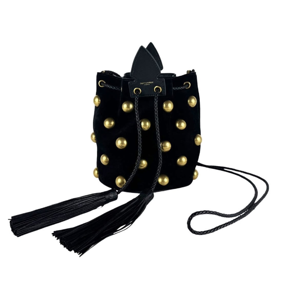 Saint Laurent shoulder bag, suede, metal, black, gold, women's, 469387 z10428: --- Catalog ---Category: SizeSize (HxWxD): 19cm x 22cm x 13cm / 7.48'' x 8.66'' x 5.11''Category: DesignType: Shoulder bagColor: Black, GoldGender: WomenMaterial: Suede Category: GeneralMPN: 469387Bra