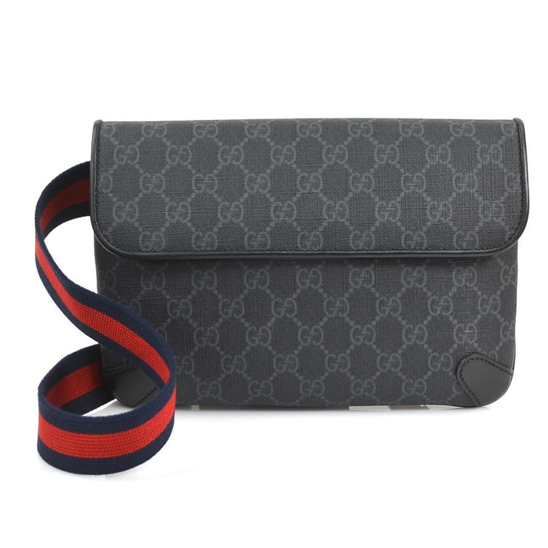 Gucci GUCCI Waist Bag Body GG Supreme Canvas Black Men's 792091 90259a: --- Catalog ---Category: SizeSize (HxWxD): 17cm x 24.5cm x 4cm / 6.69'' x 9.64'' x 1.57''Category: DesignType: Fanny packColor: BlackGender: MenMaterial: GG Supreme Category: GeneralMPN: 792091Brand: 