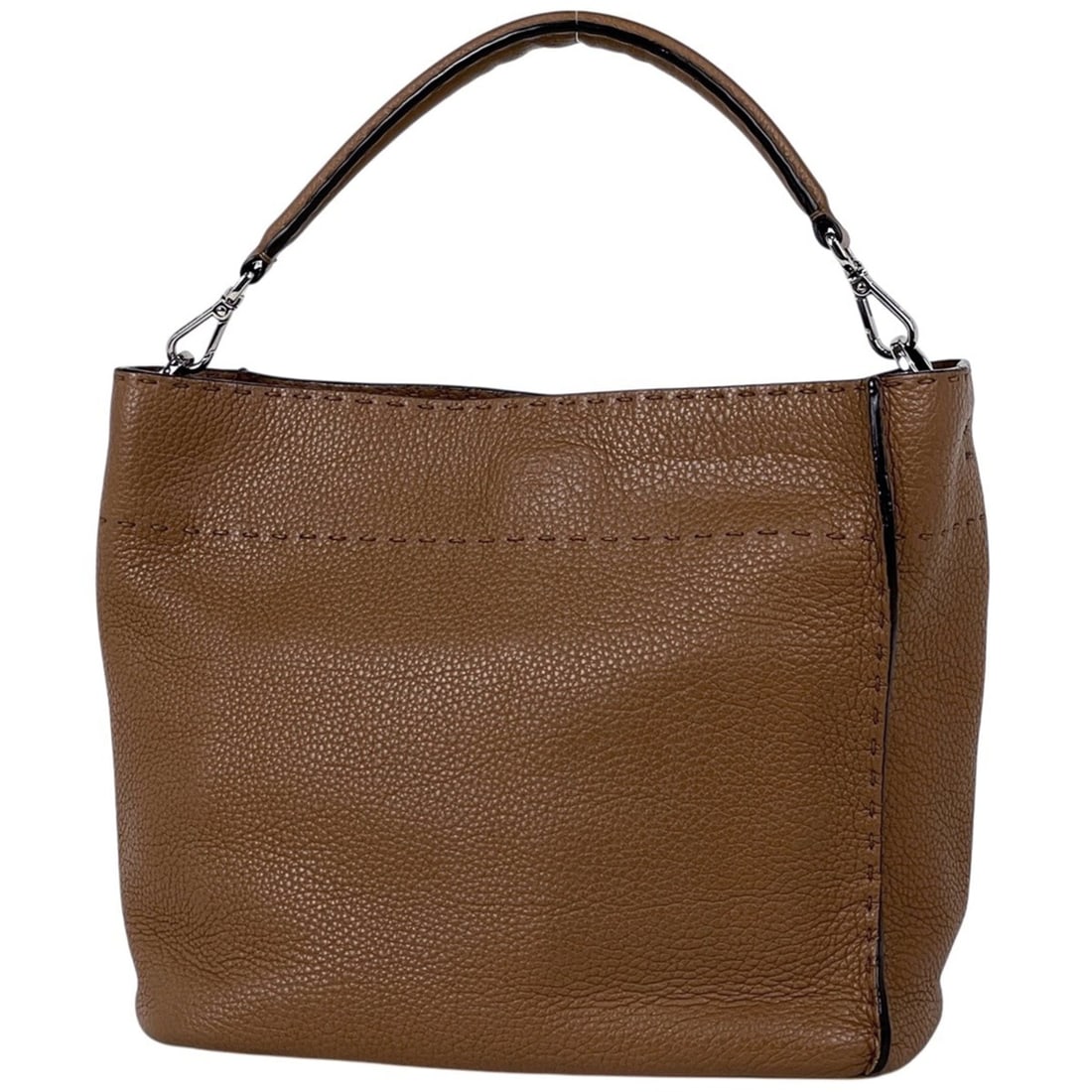 Fendi Selleria Anna Small Shoulder Bag, Stitched, 2-Way, Leather, Brown, 8BT218, Women's: --- Catalog ---Category: SizeSize (HxWxD): 25cm x 27.5cm x 14cm / 9.84'' x 10.82'' x 5.51''Category: DesignType: Shoulder bagColor: BrownGender: WomenMaterial: Leather Category: GeneralLine: