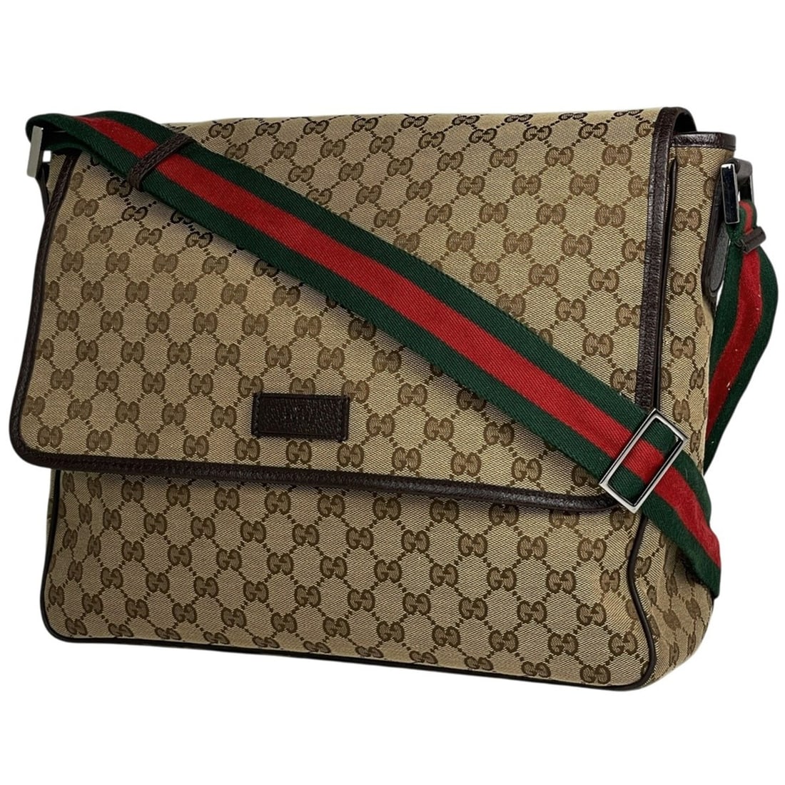 Gucci GG pattern shoulder bag/messenger bag, canvas, brown, 233052, women's.: --- Catalog ---Category: SizeSize (HxWxD): 28cm x 34cm x 10cm / 11.02'' x 13.38'' x 3.93''Category: DesignType: Messenger bag, Shoulder bagColor: BrownGender: WomenMaterial: GG canvas , Leather
