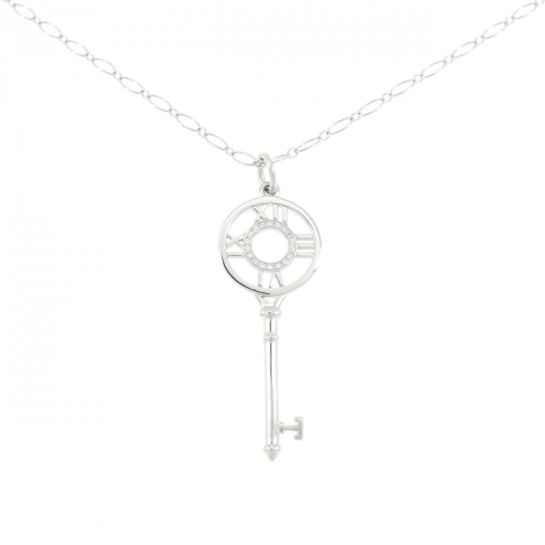 Tiffany & Co. Atlas Key Medium Necklace: --- Catalog ---Category: SizePendant Size: 49.7mm x 16.4mm / 1.95'' x 0.64''Neck Circumference: 46 cm / 18.11''Category: DesignGender: WomenMaterial: White gold (18K)Pendant Type: PendantNecklace