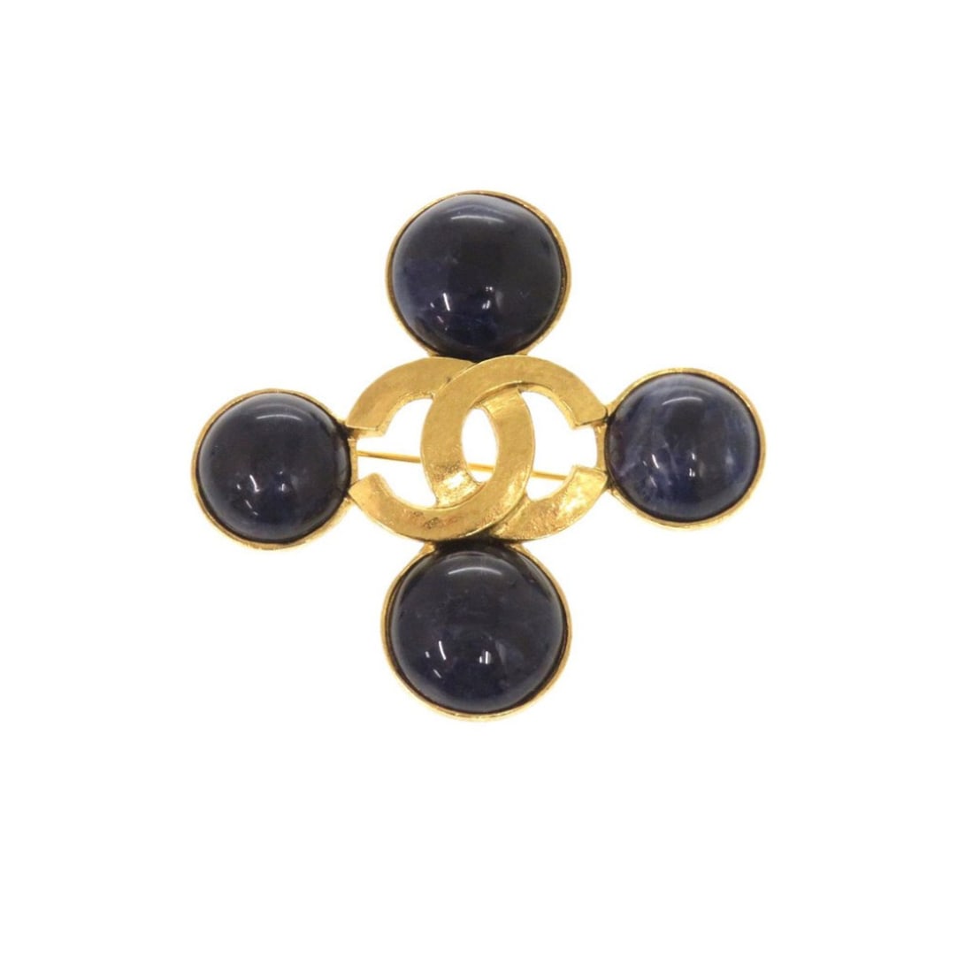 Chanel Vintage Coco Mark Metal Colored Stone Gold Brooch 1033CHANEL: --- Catalog ---Category: DesignType: BroochColor: GoldGender: WomenMaterial: MetalCategory: GeneralBrand: ChanelCountry of Origin: France--- Item List ---Section: ConditionRanking: Rank A Used - A few
