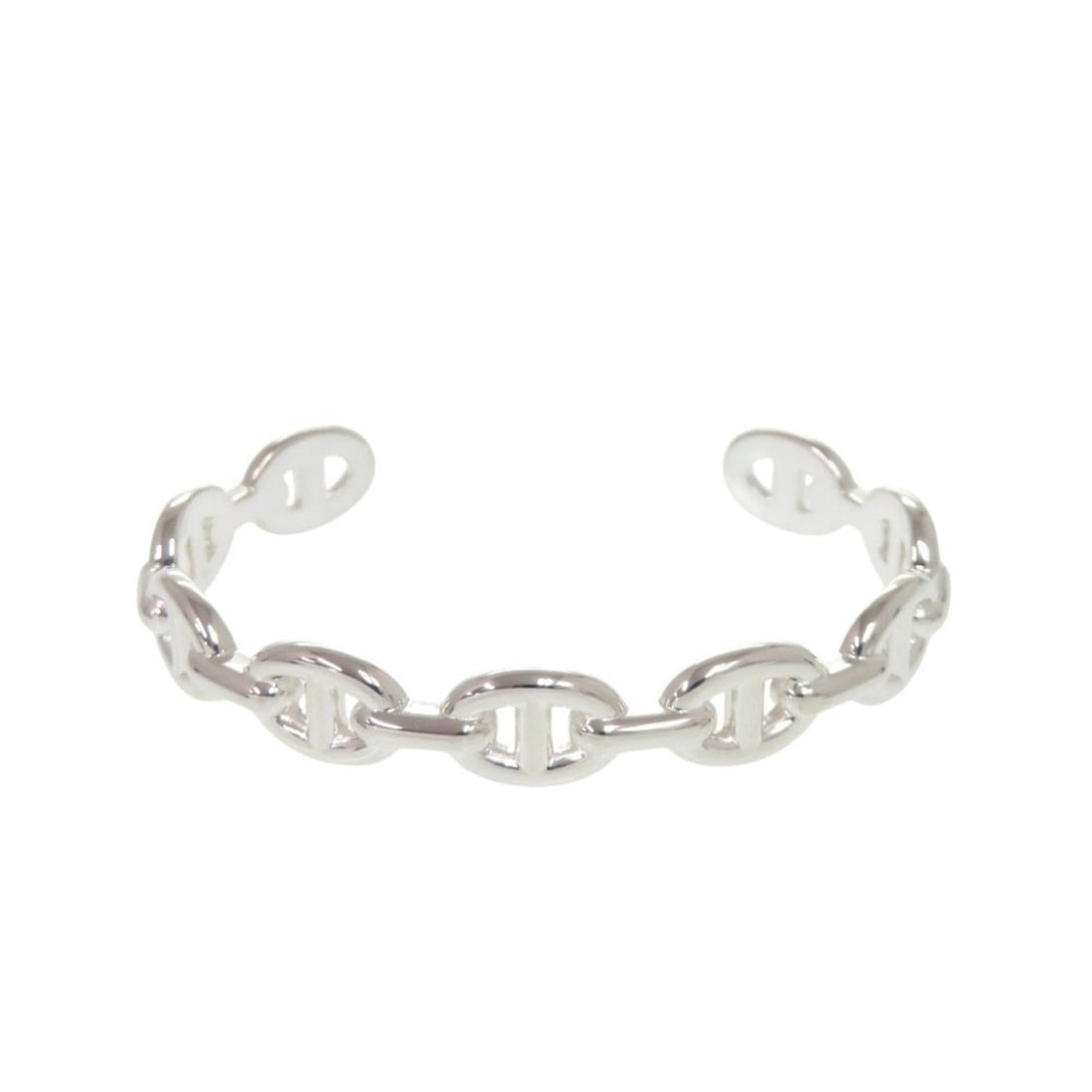 Hermes Chaine d'Ancre Enchainée Bangle ST Sterling Silver 925 1342HERMES: --- Catalog ---Category: SizeLength: 16.5cm / 6.49''Category: DesignType: BangleColor: SilverGender: WomenMaterial: Silver 925Category: GeneralBrand: HermesCountry of Origin: France--- Item List ---Se