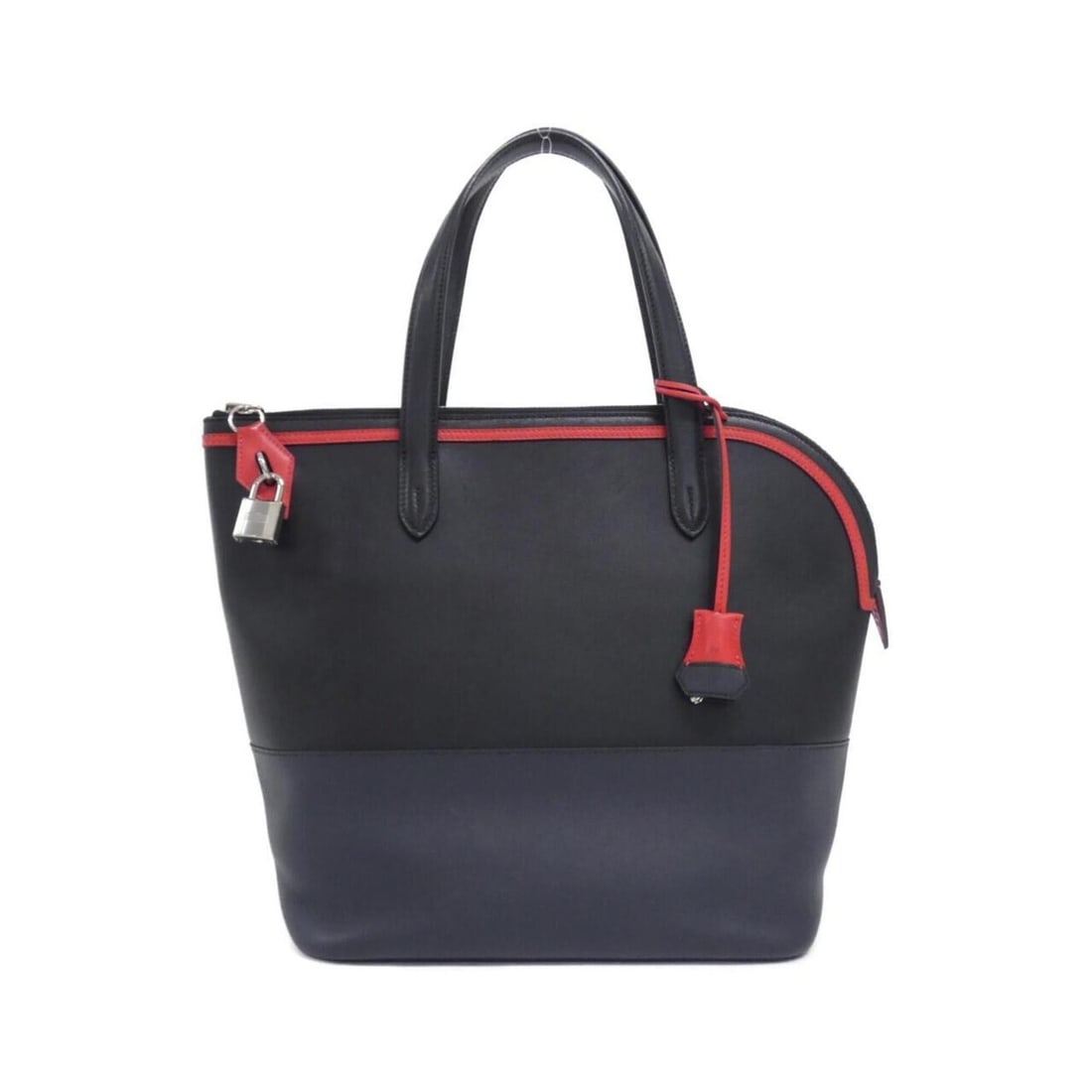 Hermes Transat Sailor 077845CK Handbag: --- Catalog ---Category: SizeSize (HxWxD): 27cm x 26cm x 14cm / 10.62'' x 10.23'' x 5.51''Category: DesignType: HandbagColor: Black, Blue indigoGender: WomenMaterial: Evergrain leather , Swift