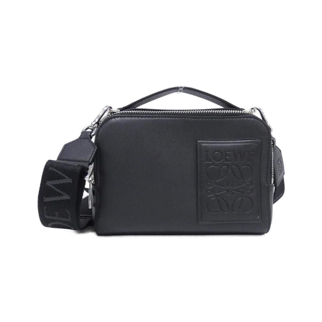 Loewe Crossbody Camera Handbag Mini C565R41X04: --- Catalog ---Category: SizeSize (HxWxD): 12cm x 18cm x 7cm / 4.72'' x 7.08'' x 2.75''Category: DesignType: HandbagColor: BlackGender: Women,MenMaterial: Leather Leather/Fur Type: CalfskinCategory: