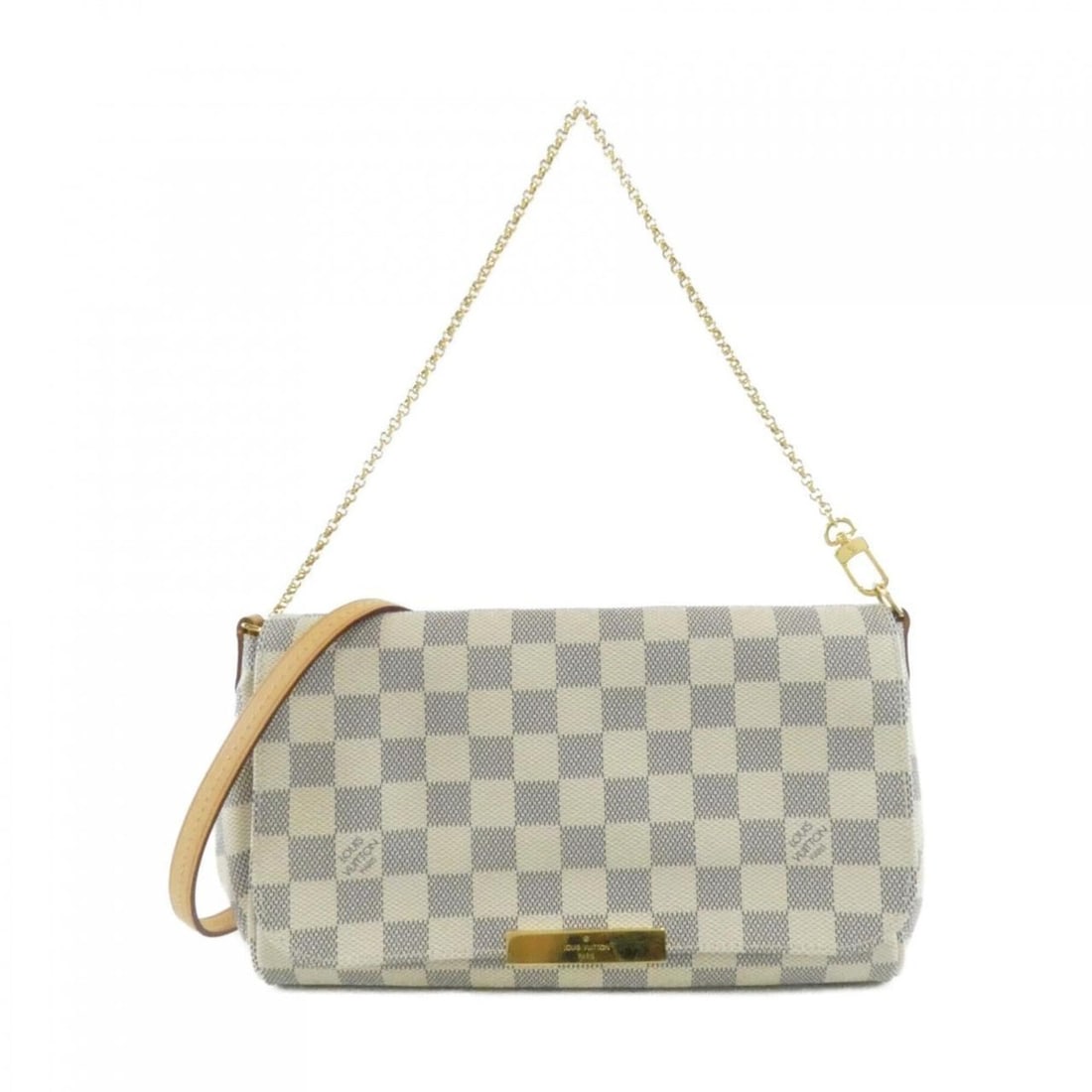 Louis Vuitton Damier Azur Favorite MM N41275 Shoulder Bag: --- Catalog ---Category: SizeSize (HxWxD): 15cm x 24cm x 4cm / 5.9'' x 9.44'' x 1.57''Category: DesignType: Shoulder bagColor: Azur, WhiteGender: WomenMaterial: Coated canvas Category: GeneralMPN: