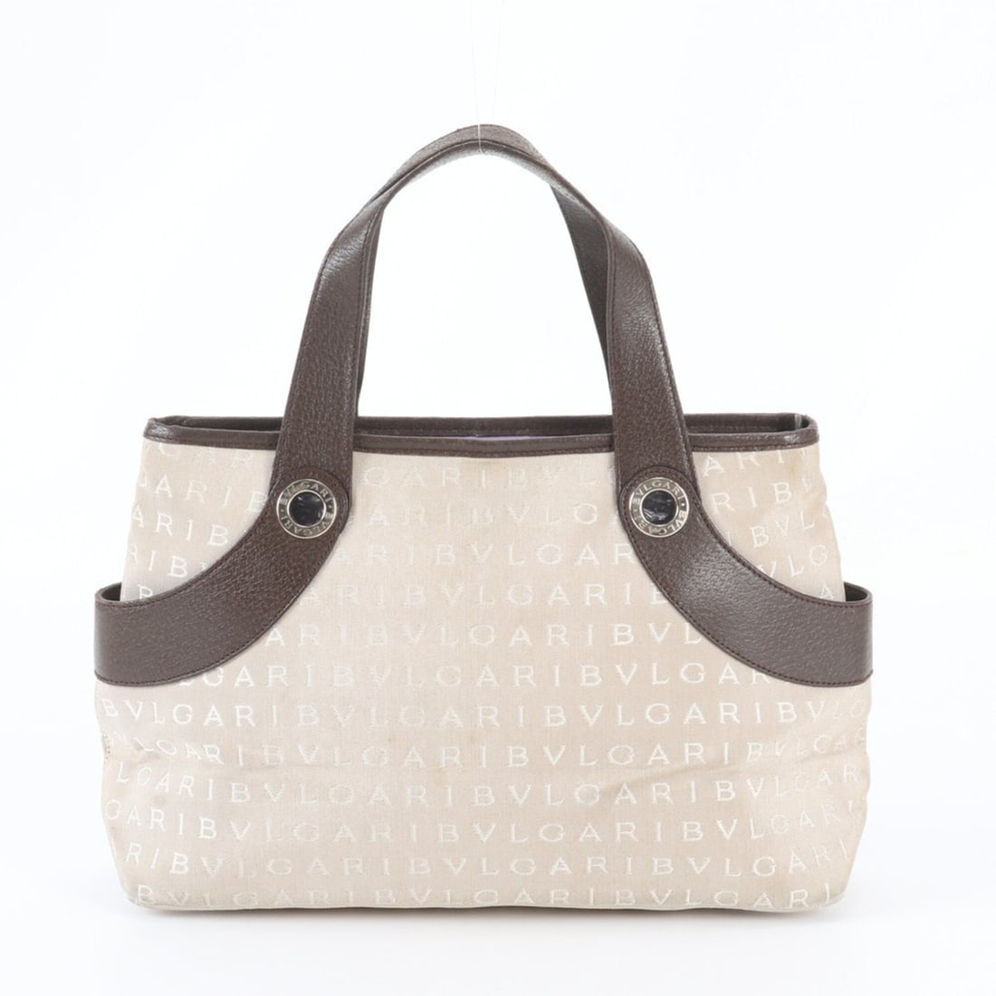 Bvlgari Logomania Leather Canvas Tote Bag - Handbag/Shoulder Brand Name Women's: --- Catalog ---Category: SizeSize (HxWxD): 20cm x 32cm x 12cm / 7.87'' x 12.59'' x 4.72''Category: DesignType: Handbag, Shoulder bag, Tote bagColor: Beige, BrownGender: WomenMaterial: Leather , Canvas