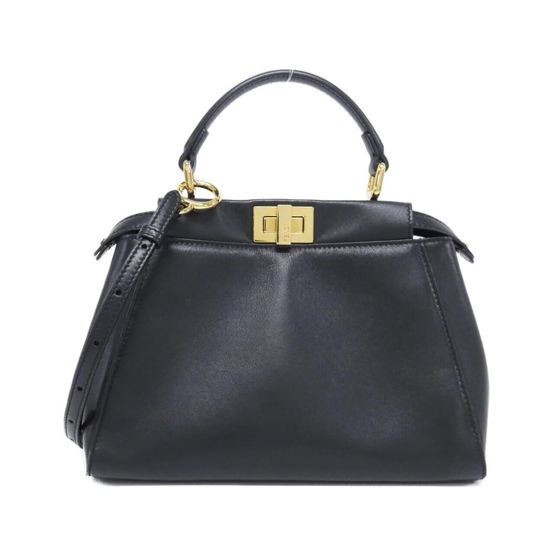 Fendi Peekaboo Mini 8BN244 K4P Handbag: --- Catalog ---Category: SizeSize (HxWxD): 17cm x 22cm x 11cm / 6.69'' x 8.66'' x 4.33''Category: DesignType: HandbagColor: BlackGender: WomenMaterial: Leather Hardware Color: GoldLeather/Fur Type: La