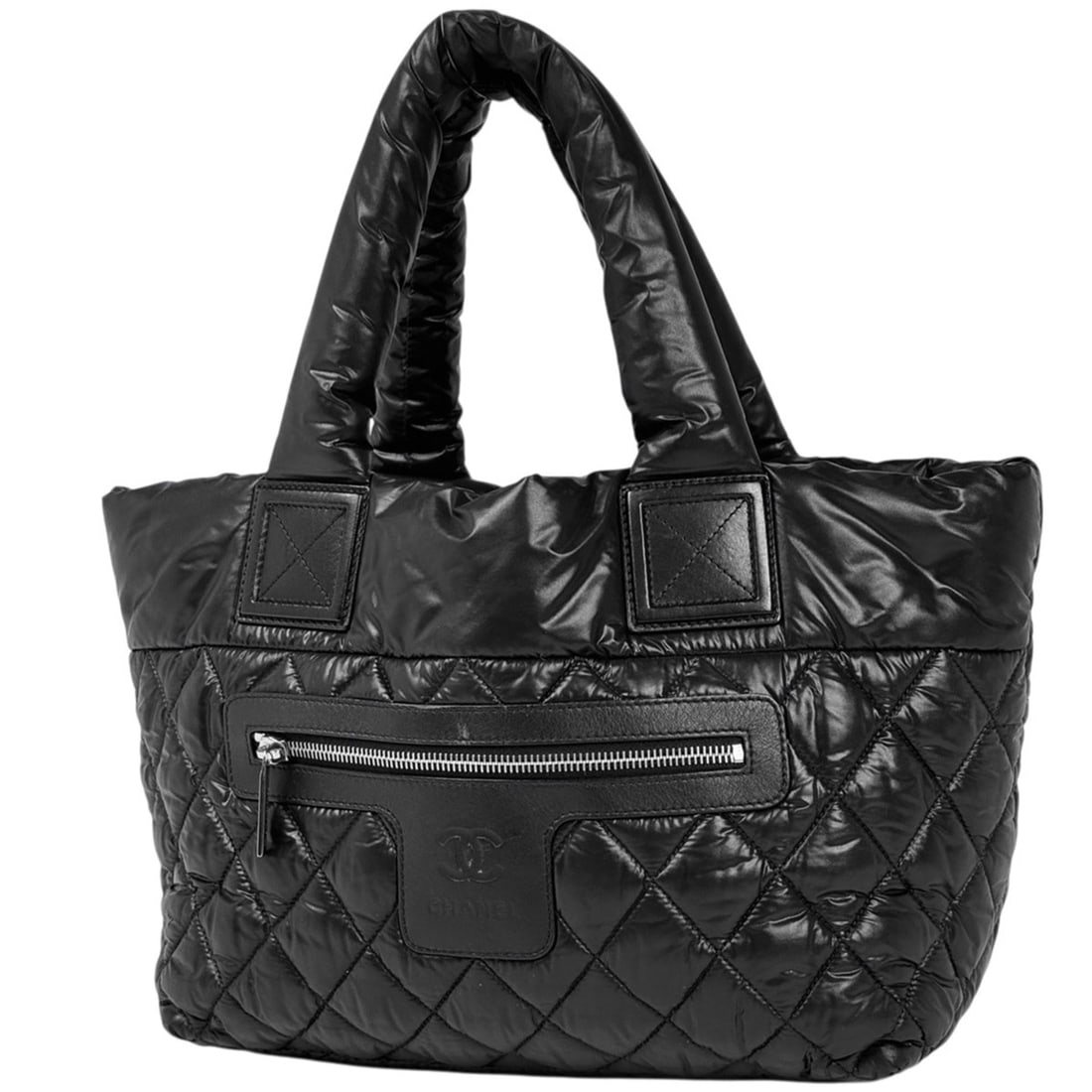 Chanel Coco Cocoon Small Tote Bag, Mark Handbag, Nylon, Black, A48610, Women's (1 of 17)