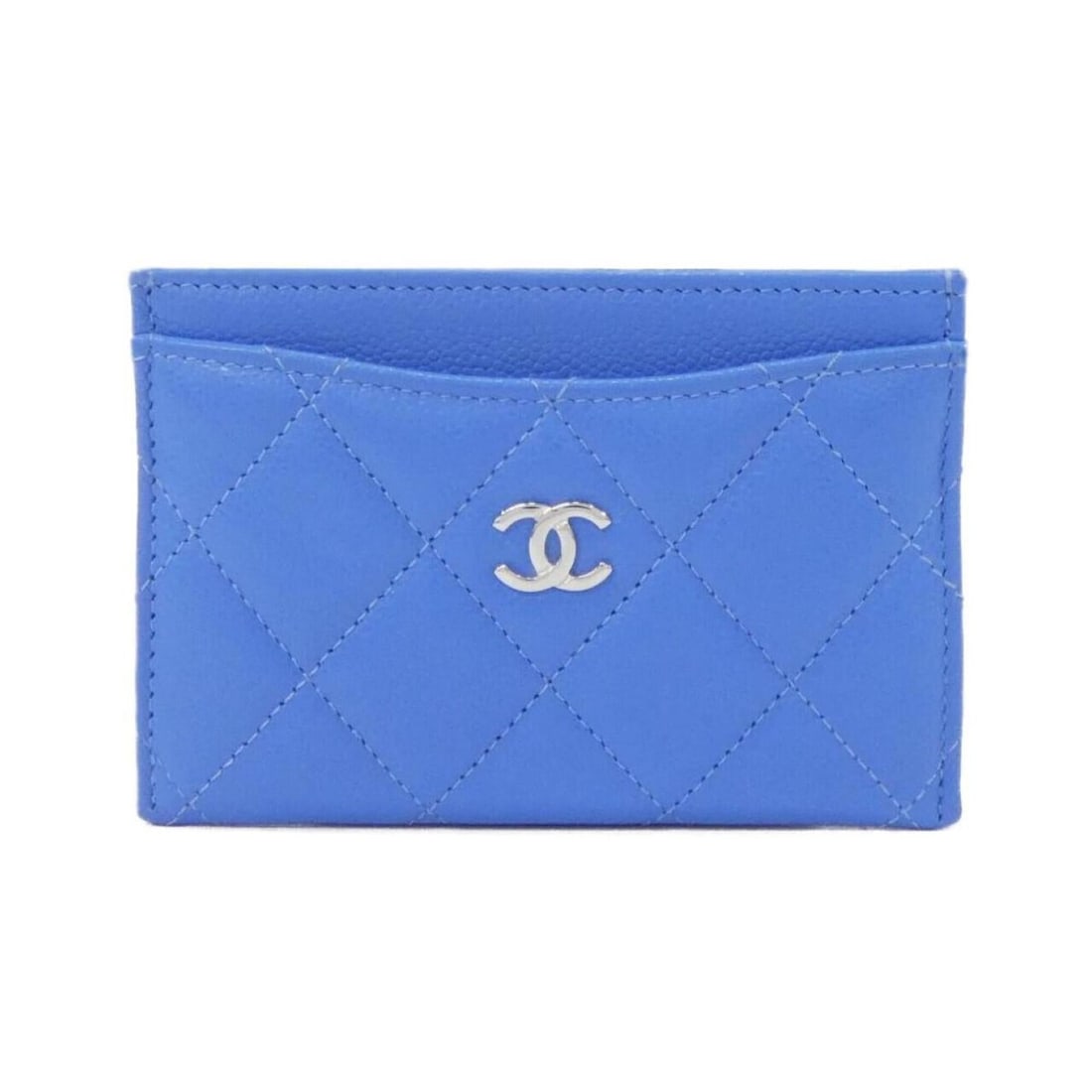 Chanel Timeless Classic Line AP0213 Business Card Holder/Card Case: --- Catalog ---Category: DesignType: Card caseColor: Light blueGender: WomenMaterial: Grained Calfskin Category: GeneralBrand: ChanelCategory: Physical PropertiesSize (HxWxD): 7.5cm x 11cm x 1cm /