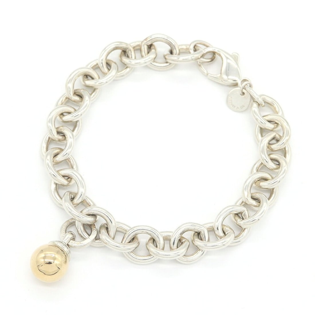 Tiffany & Co. Paul d'Ancre Bracelet, Sterling Silver 925 and Yellow Gold Combination Bangle, SV925: --- Catalog ---Category: SizeLength: 17cm / 6.69''Category: DesignType: Charm braceletColor: SilverGender: MenMaterial: Sterling silver 925Category: GeneralBrand: Tiffany--- Item List ---Section: Cond