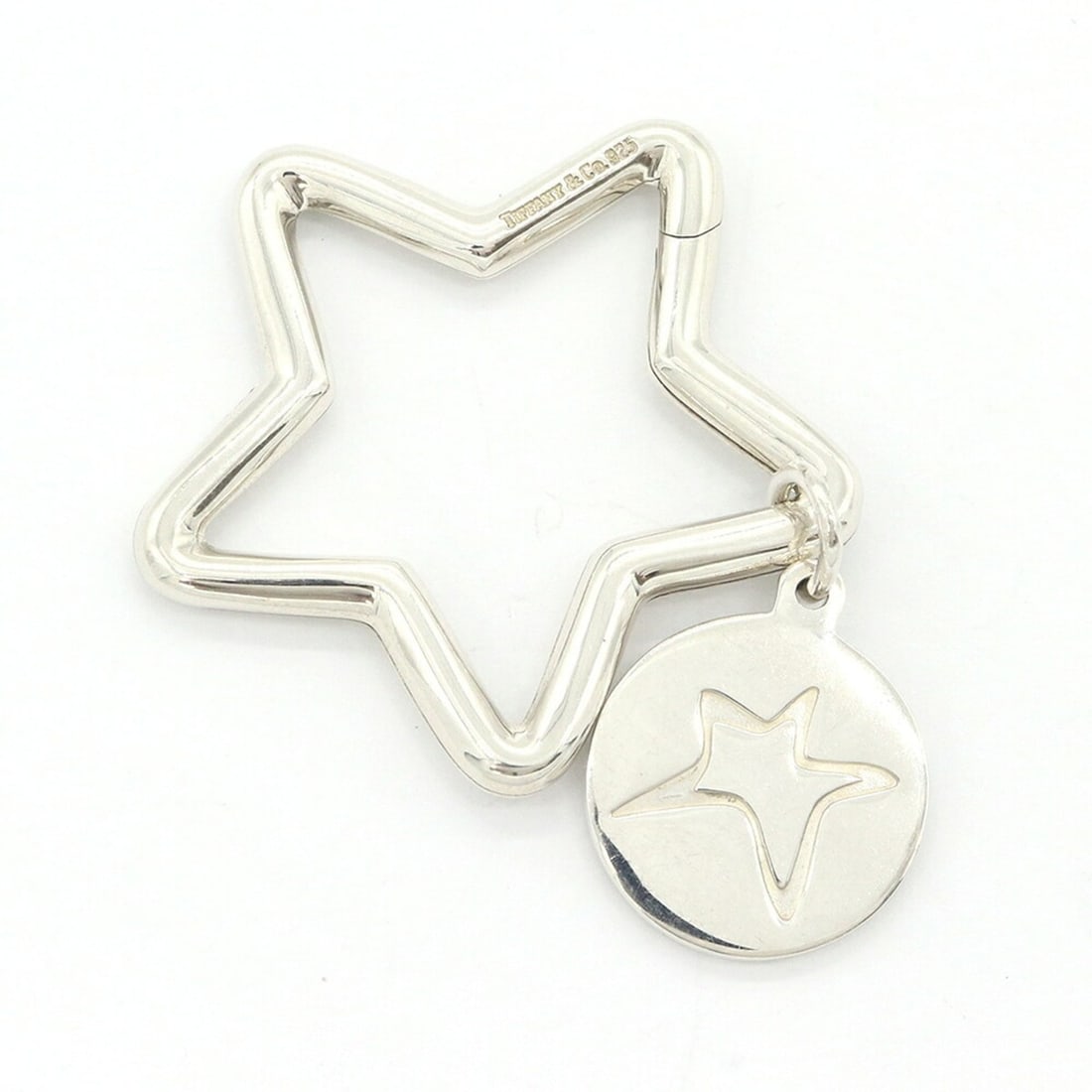 Tiffany & Co. Sterling Silver 925 Keyring Keychain Charm Star Round Key TIFFANY&Co.: --- Catalog ---Category: SizeChain/Strap Length: 6.5cm / 2.55''Category: DesignType: KeyringColor: SilverGender: WomenMaterial: Sterling silver 925Category: GeneralBrand: Tiffany--- Item List ---Secti