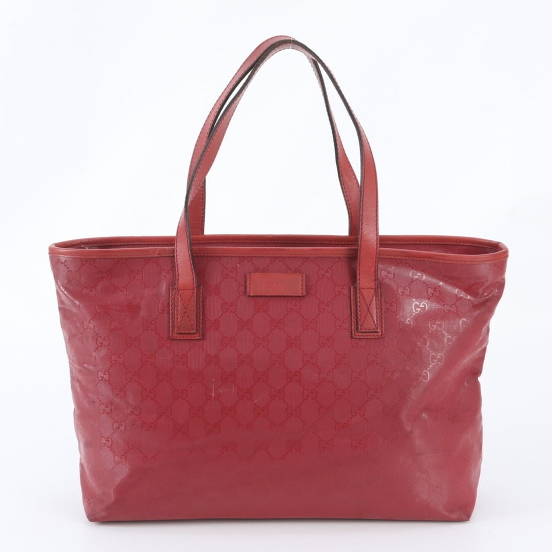 Gucci GG Imprime 211137 Leather Tote Bag, Handbag, Shoulder Brand, A4 Size, Women's: --- Catalog ---Category: SizeSize (HxWxD): 27cm x 37cm x 13cm / 10.62'' x 14.56'' x 5.11''Category: DesignType: Handbag, Tote bagColor: Red colorGender: WomenMaterial: Leather , Coated canvas Category