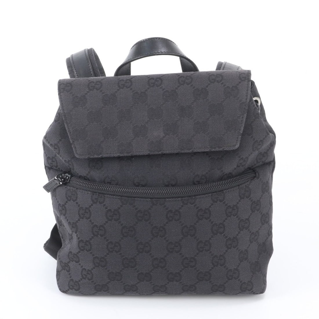 Gucci GG Canvas 0030242 Leather Backpack, Rucksack, Handbag, Black, Women's: --- Catalog ---Category: SizeSize (HxWxD): 23cm x 22cm x 7cm / 9.05'' x 8.66'' x 2.75''Category: DesignType: Backpack, HandbagColor: BlackGender: WomenMaterial: GG canvas Category: GeneralMPN: 0030242