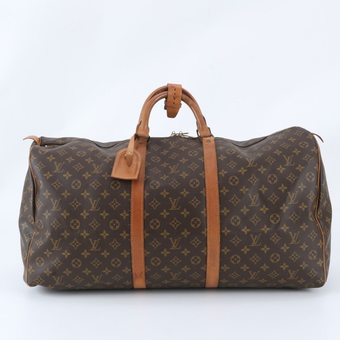 Louis Vuitton Monogram Keepall 60 M41422 Leather Boston Handbag Tote Bag Carry-on for Men: --- Catalog ---Category: SizeSize (HxWxD): 31cm x 61cm x 31cm / 12.2'' x 24.01'' x 12.2''Category: DesignType: Handbag, Tote bagColor: Dark brown, MonogramGender: Men,WomenMaterial: Monogram Category: