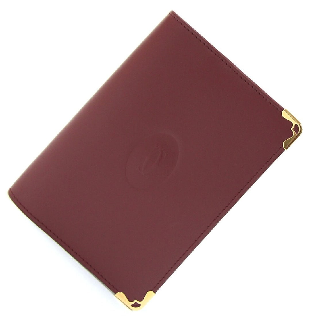 Cartier Notebook Cover Must L3000473 Bordeaux Calf Leather Address Book Mini Women's (1 of 12)