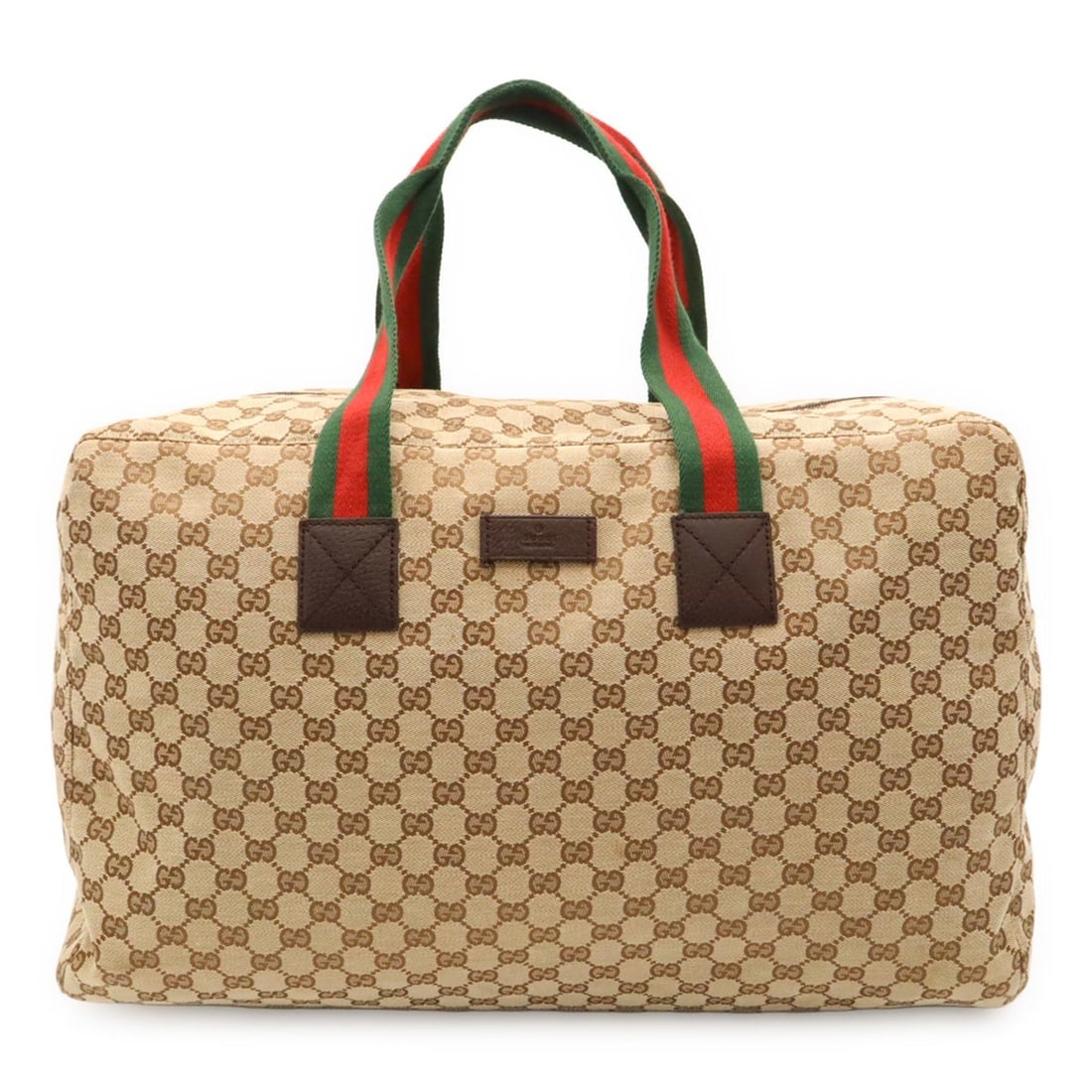GUCCI GG Canvas Sherry Line Boston Bag Shoulder Travel Leather Khaki Beige 146310: --- Catalog ---Category: SizeSize (HxWxD): 31cm x 49cm x 23.5cm / 12.2'' x 19.29'' x 9.25''Category: DesignType: Boston bag, Shoulder bagColor: Beige, Dark brown, Green, Khaki, Red colorGender: Women,