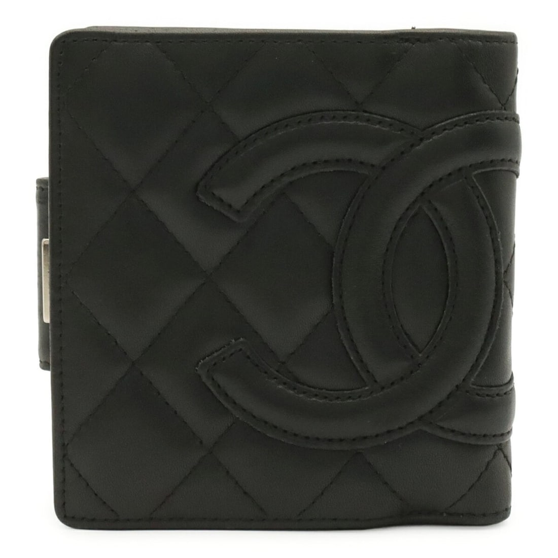 CHANEL Cambon Line Bi-fold Wallet, Soft Calf Leather, Black, White, Pink (A26720): --- Catalog ---Category: SizeSize (HxWxD): 10.5cm x 10cm / 4.13'' x 3.93''Category: DesignType: Wallet (bi-fold)Color: Black, Pink, WhiteGender: Women,MenMaterial: Leather Category: GeneralBrand: Chan