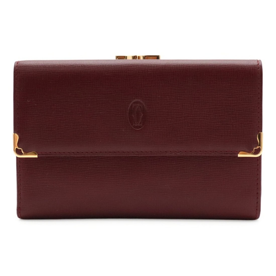 Cartier Must de Line Tri-fold Wallet, Leather, Bordeaux Red, L3000162: --- Catalog ---Category: SizeSize (HxWxD): 10cm x 15cm / 3.93'' x 5.9''Category: DesignType: Wallet (tri-fold)Color: BordeauxGender: Women,MenMaterial: Leather Category: GeneralBrand: Cartier--- Item 
