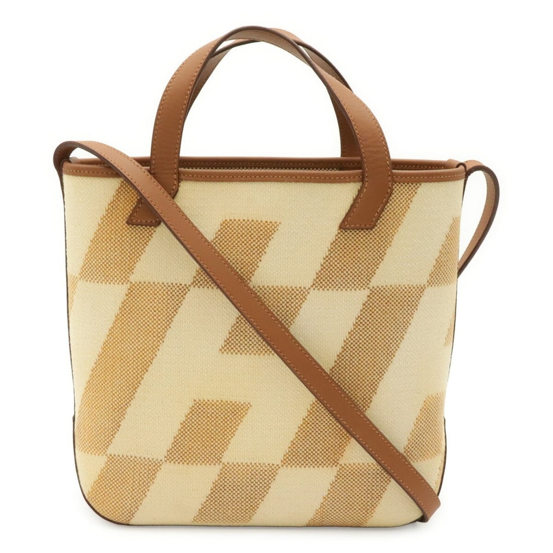 HERMES H Ambier 27 PM Tote Bag, Handbag, Shoulder Toile Canvas, Veau Swift, Ecru, U Stamp: --- Catalog ---Category: SizeSize (HxWxD): 24cm x 26.5cm x 8.5cm / 9.44'' x 10.43'' x 3.34''Category: DesignType: Handbag, Shoulder bag, Tote bagColor: Ecru, GoldGender: WomenMaterial: Toile H , Leath