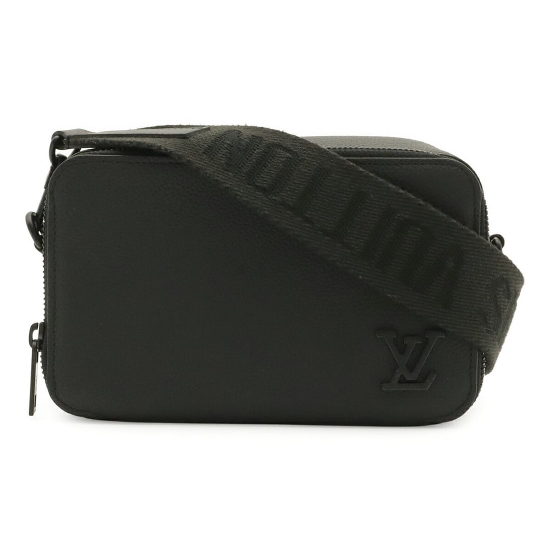 LOUIS VUITTON LV Aerogram Alpha Wearable Wallet Shoulder Bag Clutch Noir Black M59161: --- Catalog ---Category: SizeSize (HxWxD): 11cm x 18cm x 6cm / 4.33'' x 7.08'' x 2.36''Category: DesignType: Clutch bag, Shoulder bagColor: NoirGender: Women,MenMaterial: Leather Category: GeneralBran