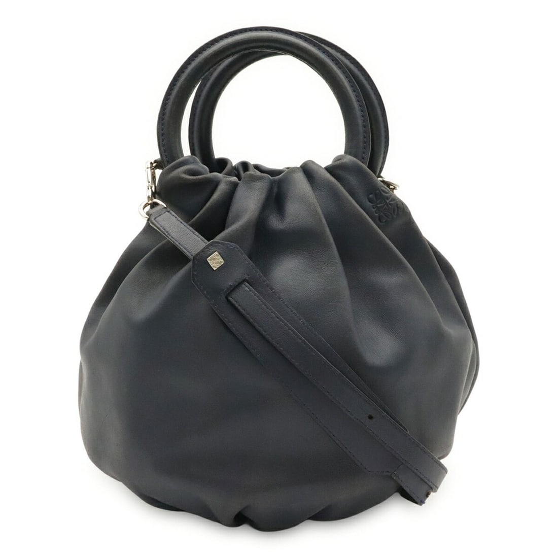 LOEWE Anagram Bounce Bag, Handbag/Shoulder Leather, Navy, 332.87.L40 (1 of 14)