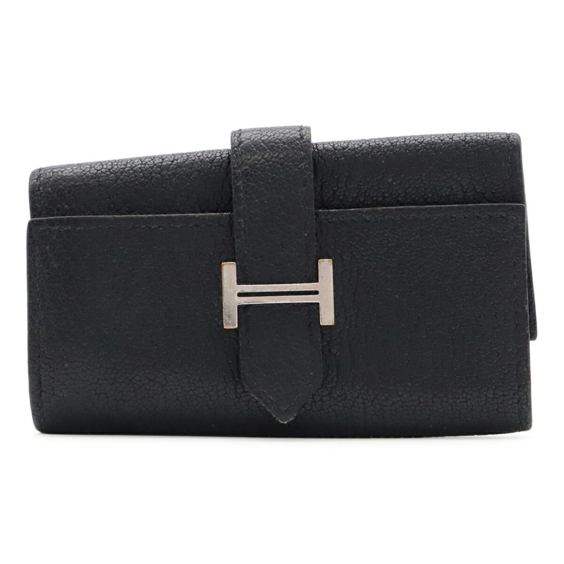 HERMES Bearn Key Case, 4-ring, Chevre Leather, Black, C Stamp: --- Catalog ---Category: DesignType: KeycaseColor: BlackGender: Women,MenMaterial: Chevre leather Category: GeneralBrand: HermesCountry of Origin: FranceCategory: Physical PropertiesSize (HxWxD): 6cm 