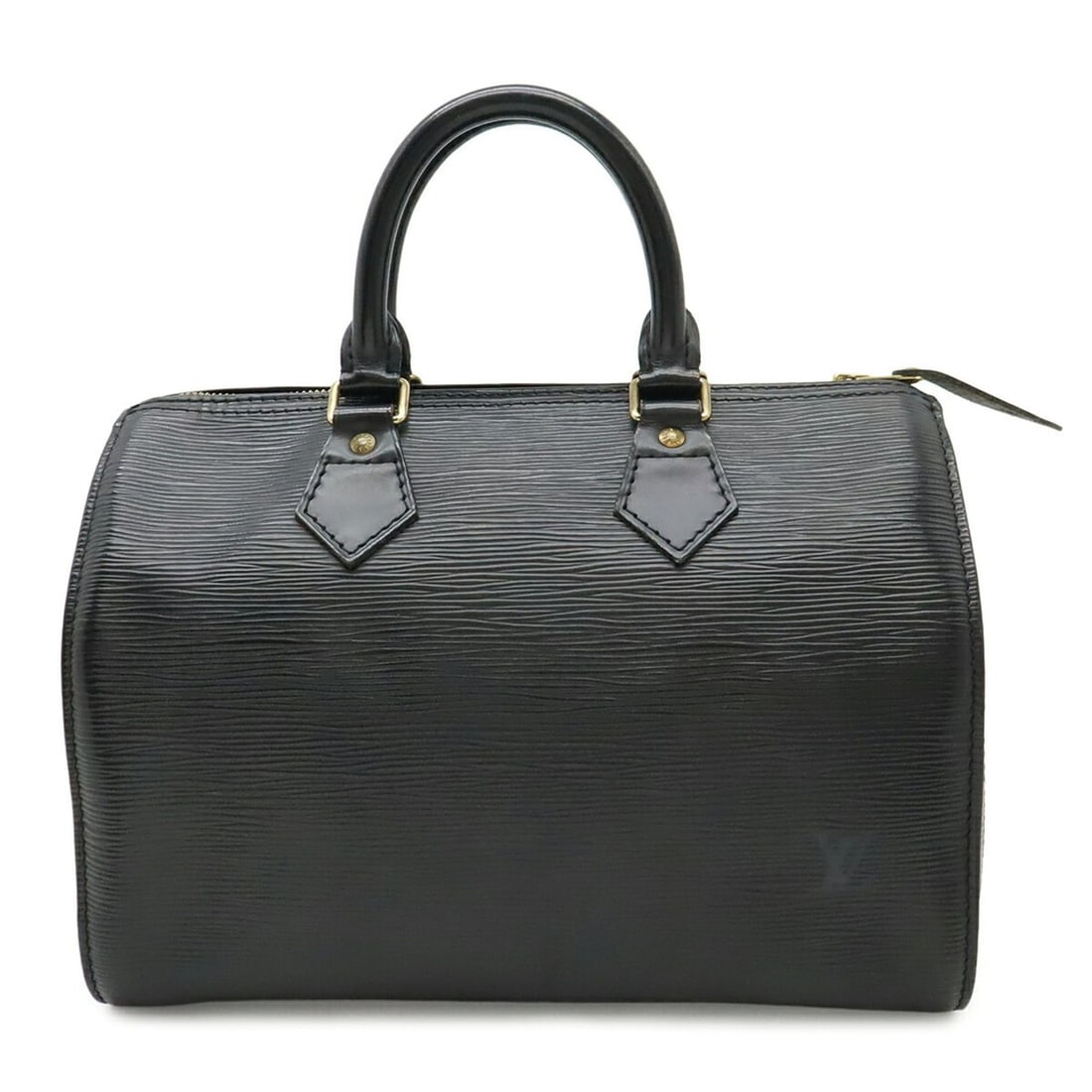 LOUIS VUITTON Epi Speedy 25 Handbag, Noir Black, M59032: --- Catalog ---Category: SizeSize (HxWxD): 19cm x 28cm x 15.5cm / 7.48'' x 11.02'' x 6.1''Category: DesignType: Boston bag, HandbagColor: NoirGender: Men,WomenMaterial: Epi leather Category: GeneralBr