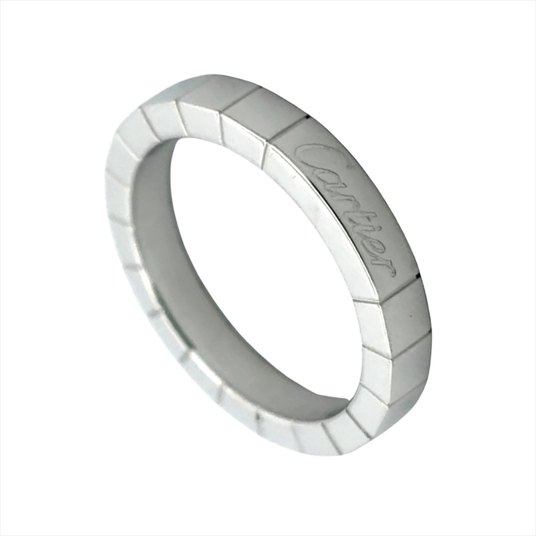Cartier Lanieres Ring, Size #50, 18KWG, 6.0g, White Gold, 3mm, Women's: --- Catalog ---Category: SizeUS Size: 5.5Brand Size: 50Category: DesignType: Band ringColor: White goldGender: WomenMaterial: White gold (18K)Category: GeneralBrand: Cartier--- Item List ---Section: C