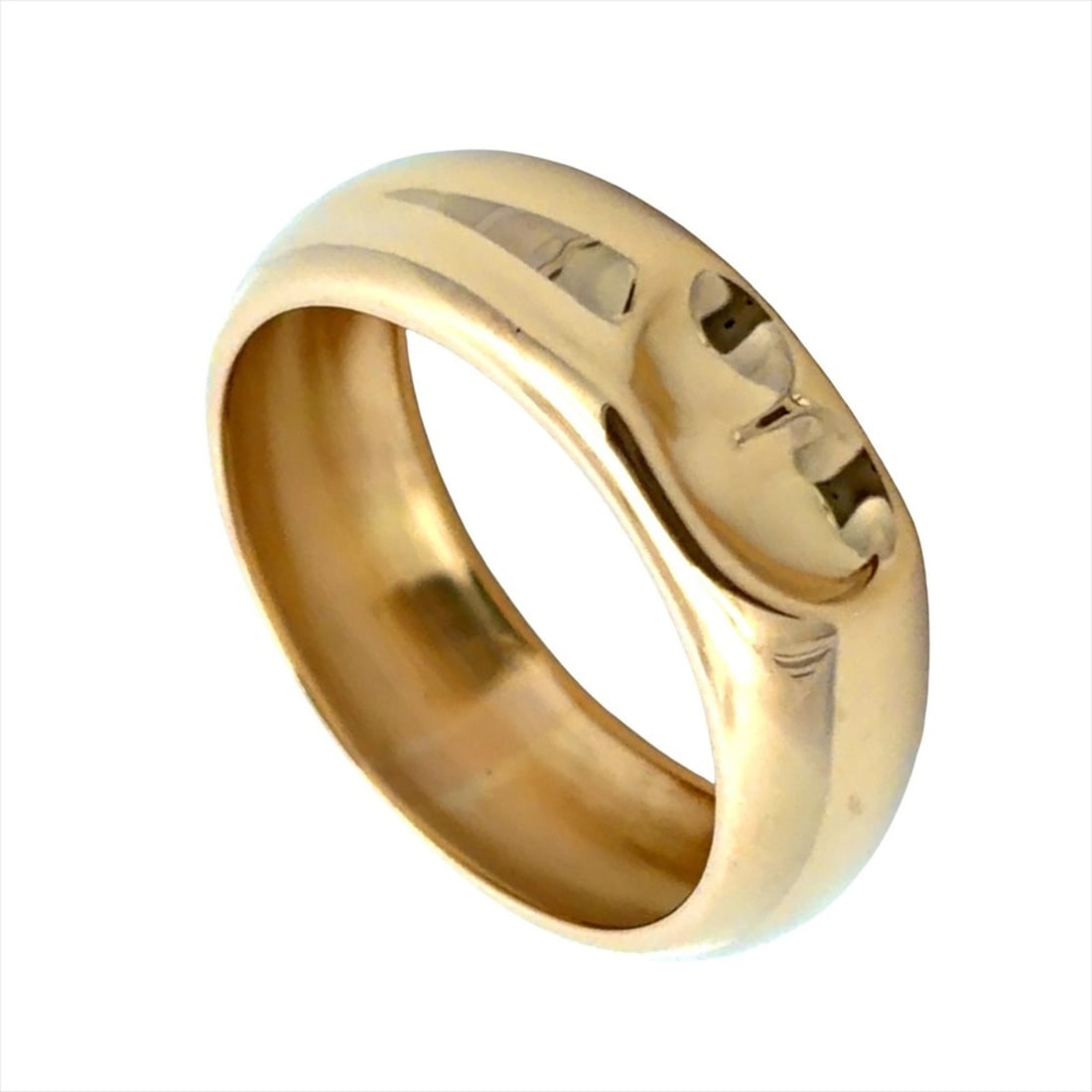 Tiffany & Co. Full Heart Ring, approximately 18K Yellow Gold, 5.2g, designed by Elsa Peretti, for: --- Catalog ---Category: SizeJP Size: 14US Size: 7Category: DesignType: Band ringColor: Yellow goldGender: WomenMaterial: Yellow gold (18K)Category: GeneralBrand: Tiffany--- Item List ---Section: Cond
