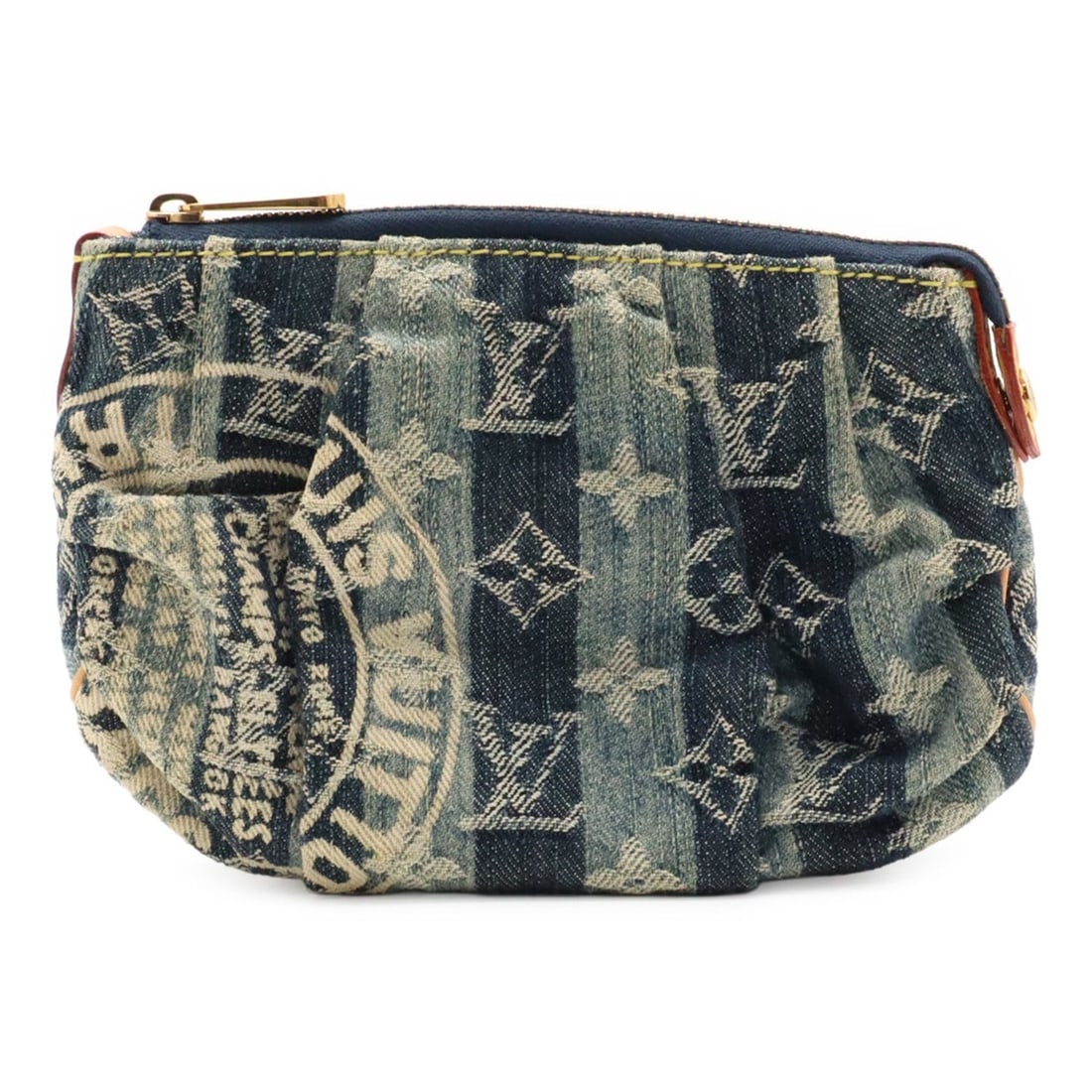 LOUIS VUITTON Louis Vuitton Monogram Denim Trouse Raye Handbag Pouch Mini Blue M95335: --- Catalog ---Category: SizeSize (HxWxD): 12cm x 18cm x 4.5cm / 4.72'' x 7.08'' x 1.77''Category: DesignType: Handbag, PouchColor: Blue, MonogramGender: WomenMaterial: Monogram Denim Category: Genera