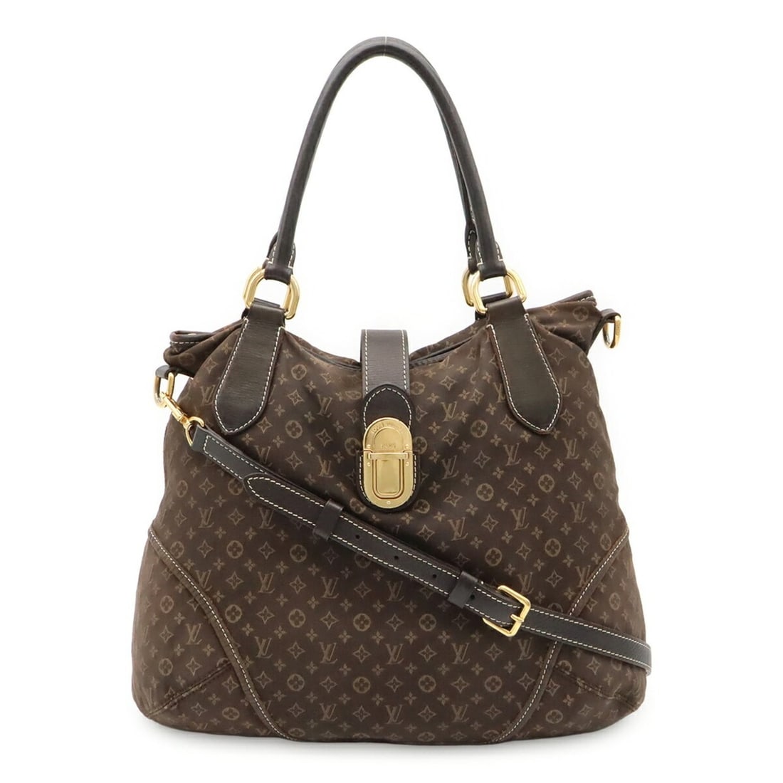 LOUIS VUITTON Louis Vuitton Monogram Idylle Elegy Tote Bag Shoulder Canvas Fusain Brown M56696 (1 of 17)