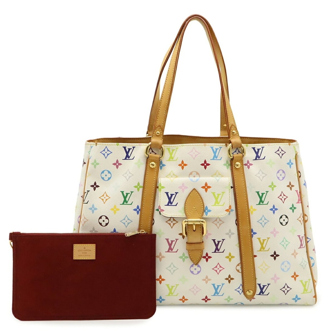 LOUIS VUITTON Louis Vuitton Monogram Multicolor Aurelia GM Tote Bag Shoulder Blanc White M40100: --- Catalog ---Category: SizeSize (HxWxD): 30cm x 16cm / 11.81'' x 6.29''Category: DesignType: Pouch, Shoulder bag, Tote bagColor: Blanc, Monogram, Multi-color, WhiteGender: WomenMaterial: Monogram Mu