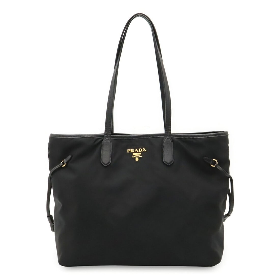 PRADA Prada Tote Bag Shoulder Nylon Leather NERO Black BR4001: --- Catalog ---Category: SizeSize (HxWxD): 28.5cm x 14cm / 11.22'' x 5.51''Category: DesignType: Shoulder bag, Tote bagColor: Black, NeroGender: WomenMaterial: Nylon Category: GeneralMPN: BR4001Brand: