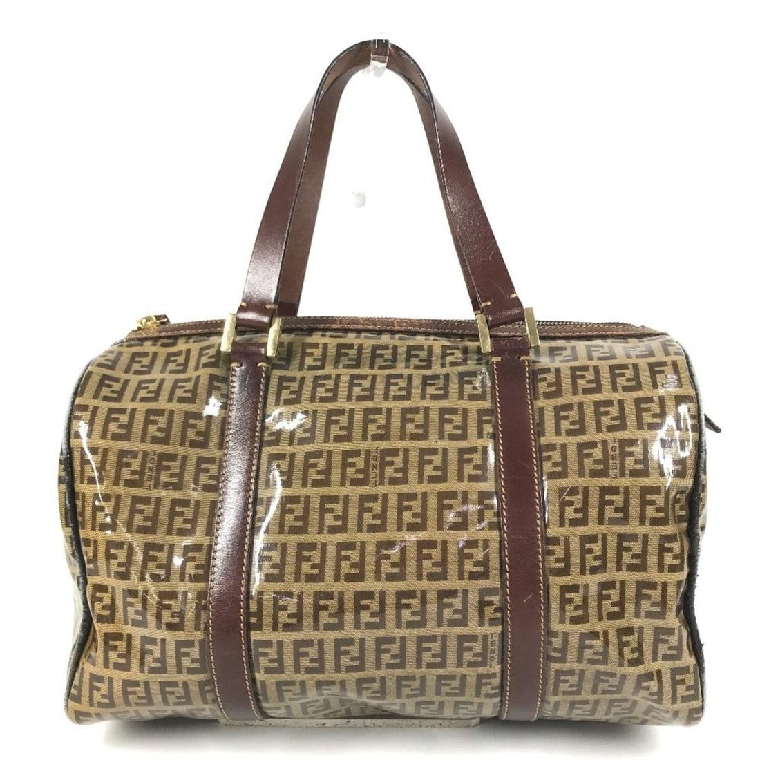 FENDI Vintage Zucca Logo Zucchino Bag Mini Boston Handbag Coated Canvas Leather Men's Women's Brown: --- Catalog ---Category: SizeSize (HxWxD): 19.5cm x 32.5cm x 14.5cm / 7.67'' x 12.79'' x 5.7''Category: DesignType: Boston bag, HandbagColor: BrownGender: Men,WomenMaterial: Zucca Category: GeneralBra