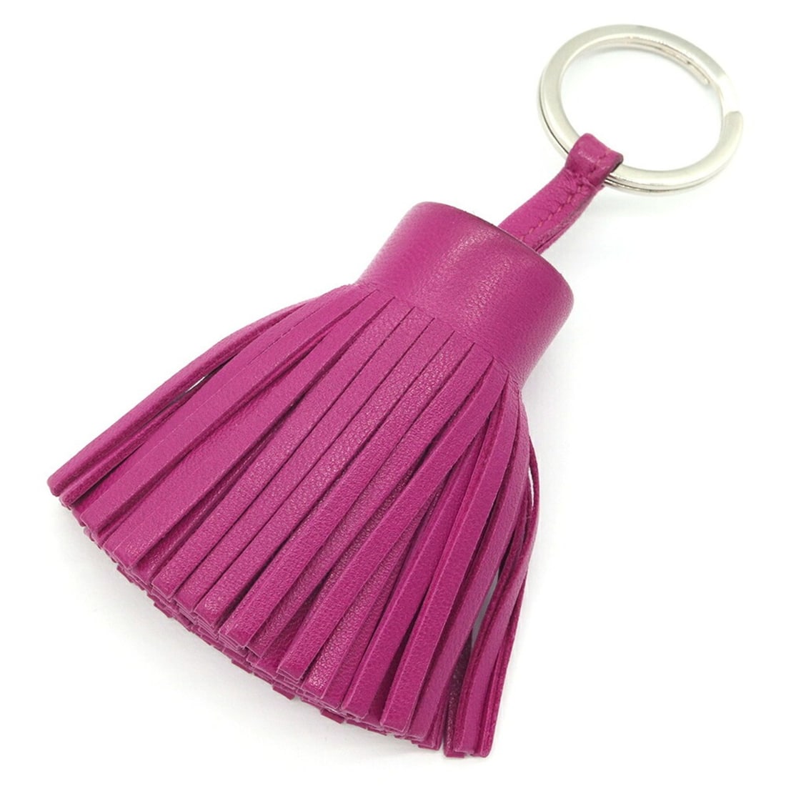 Hermes Keyring Pink Tassel Keychain for Women HERMES: --- Catalog ---Category: SizeChain/Strap Length: 11.5cm / 4.52''Category: DesignType: KeyringColor: PinkGender: WomenMaterial: LeatherCategory: GeneralBrand: Hermes--- Item List ---Section: ConditionR