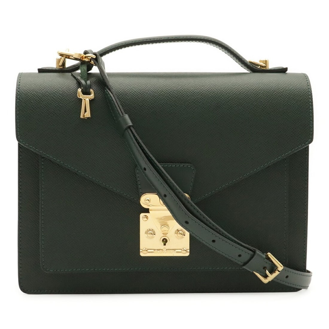 LOUIS VUITTON Louis Vuitton Taiga Monceau 28 Second Bag Handbag Shoulder Epicea Green M32002 (1 of 14)