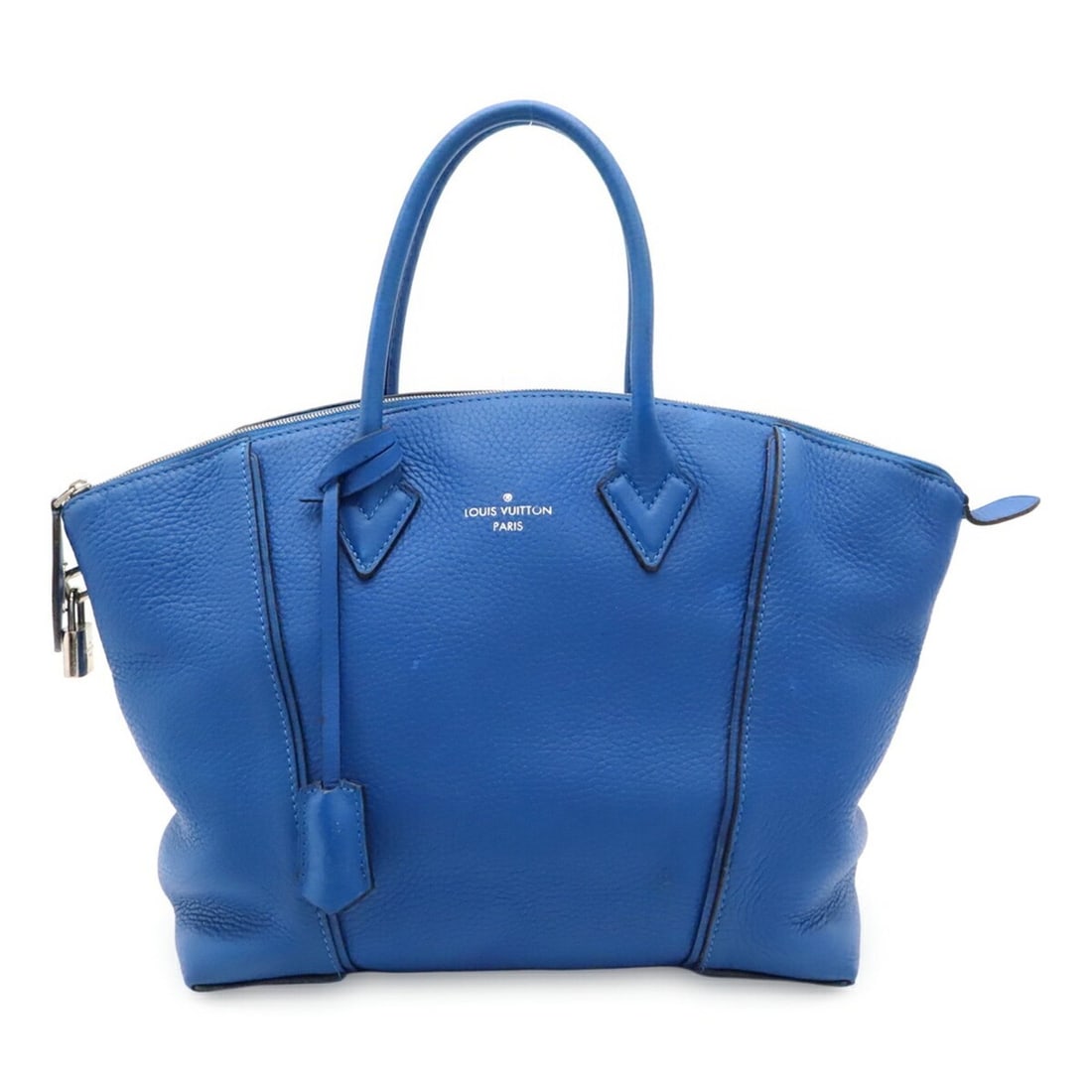 LOUIS VUITTON Louis Vuitton Parnasséa Lockit PM Handbag Leather Blue M94682 (1 of 17)
