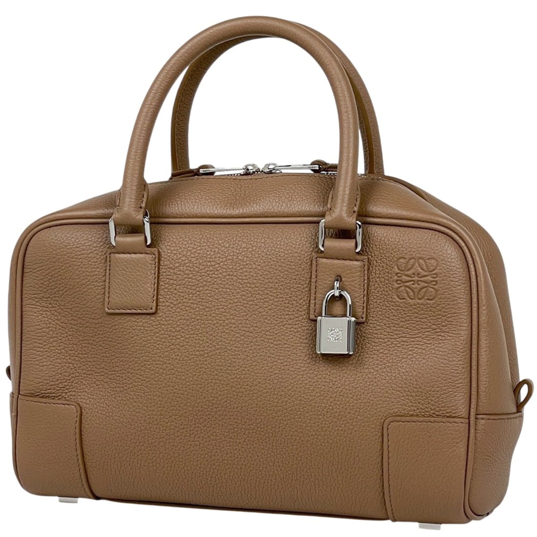 Loewe Amazona 23 Handbag, 2-Way, Leather, Brown, Women's: --- Catalog ---Category: SizeSize (HxWxD): 15cm x 23cm x 9.5cm / 5.9'' x 9.05'' x 3.74''Category: DesignType: HandbagColor: BrownGender: WomenMaterial: Leather Category: GeneralBrand: Loewe--- Item Li