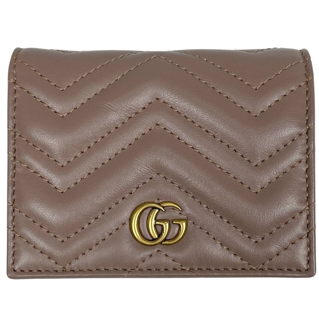 Gucci GG Marmont Small Wallet, Bi-fold Double G Leather, Pink Beige, 466492, Women's: --- Catalog ---Category: SizeSize (HxWxD): 8cm x 10.5cm x 2.5cm / 3.14'' x 4.13'' x 0.98''Category: DesignType: Wallet (bi-fold)Color: Pink beigeGender: WomenMaterial: Leather Category: GeneralMPN: 46