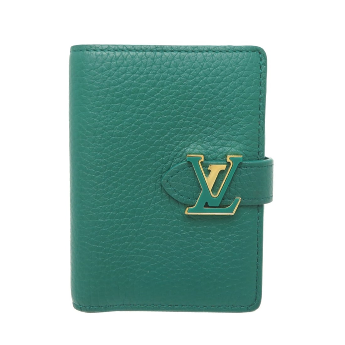 Louis Vuitton Vertical Wallet, Women's Bi-fold M82438 (Discontinued), Taurillon Leather, Green.: --- Catalog ---Category: SizeSize (HxWxD): 12cm x 8.5cm x 2cm / 4.72'' x 3.34'' x 0.78''Category: DesignType: Wallet (bi-fold)Color: GreenGender: WomenMaterial: Leather Leather/Fur Type: Taurillon lea