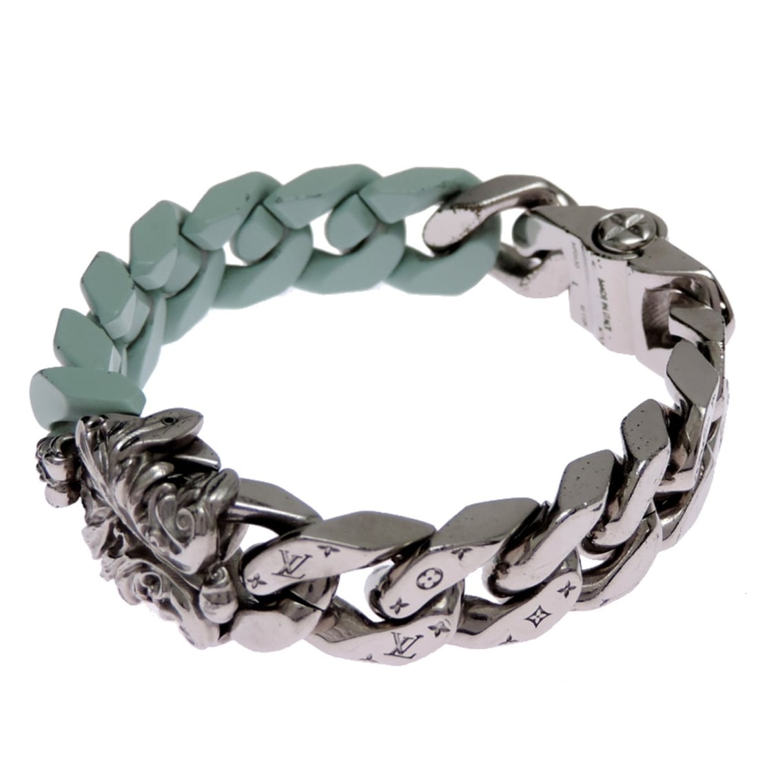 Louis Vuitton Bracelet LV Sculpture Chain Women's/Men's MP2630 Metal: --- Catalog ---Category: SizeLength: 20cm / 7.87''Category: DesignType: Charm braceletGender: Men,WomenMaterial: Ceramic, MetalCategory: GeneralMPN: MP2630Brand: Louis VuittonCountry of Origin: Italy-