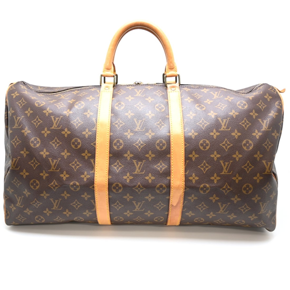 Louis Vuitton Keepall 55 Women's/Men's Boston Bag M41424 (Discontinued) Monogram Brown: --- Catalog ---Category: SizeSize (HxWxD): 30cm x 55cm x 24cm / 11.81'' x 21.65'' x 9.44''Category: DesignType: Boston bagColor: BrownGender: Men,WomenMaterial: Monogram Category: GeneralMPN: M41424Br