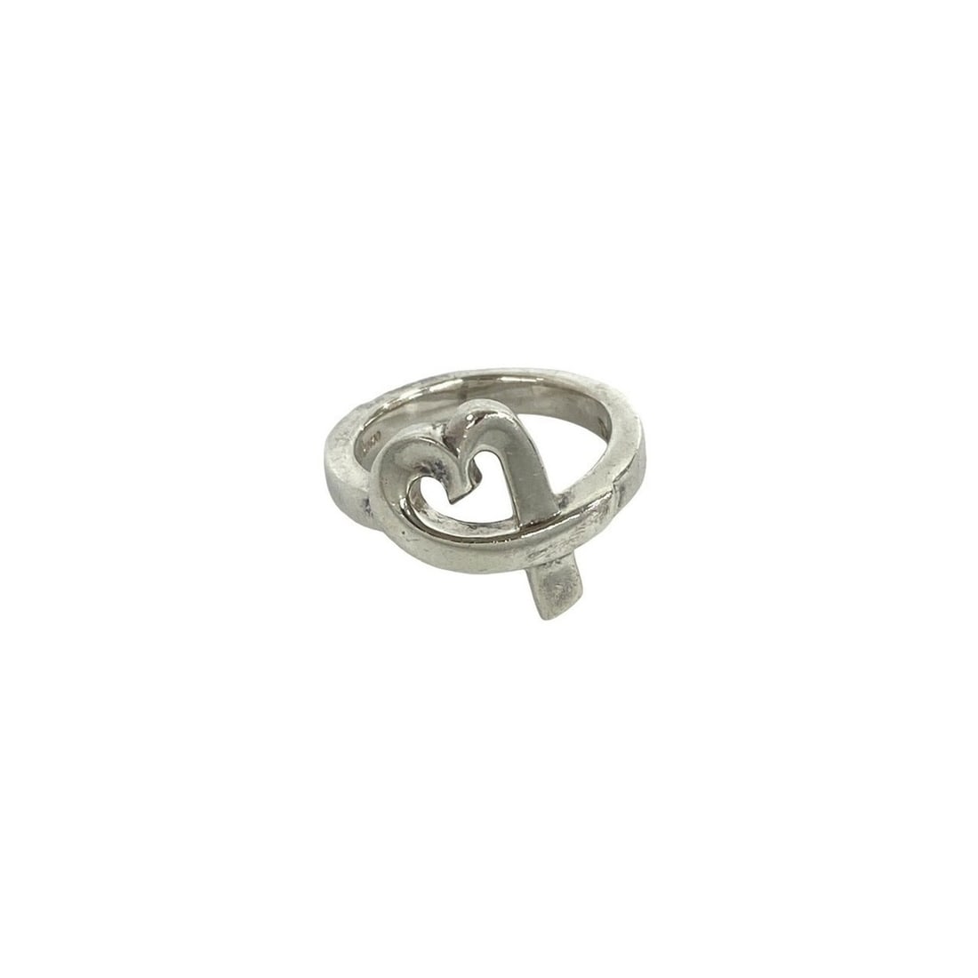TIFFANY&Co. Tiffany Vintage Loving Heart Ring, Sterling Silver 925, Accessory, 788-2: --- Catalog ---Category: SizeJP Size: 7US Size: 4Category: DesignType: Band ringColor: SilverGender: WomenMaterial: Silver 925Category: GeneralBrand: Tiffany--- Item List ---Section: ConditionRanking: