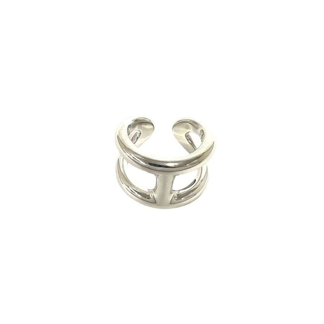 HERMES Osmo's GM Ring, Sterling Silver 925, Accessory, Item No. 67550: --- Catalog ---Category: SizeJP Size: 17.5US Size: 8.5Category: DesignType: Band ringColor: SilverGender: WomenMaterial: Silver 925Category: GeneralBrand: Hermes--- Item List ---Section: ConditionRank